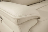 Double Deal Almond Leather 5-Piece Power Reclining Sectional