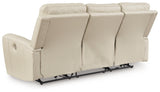 Dahlmoore Almond Leather Power Reclining Sofa