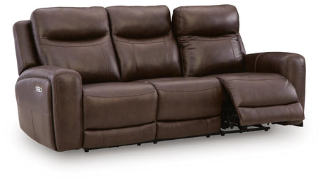 Gravier Cordova Leather Power Reclining Sofa angled view