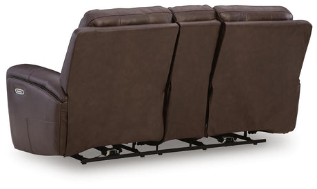 Gravier Cordova Leather Power Reclining Loveseat with Console view 7