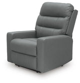 Pennacle Pier Tideon Leather Power Recliner angled view