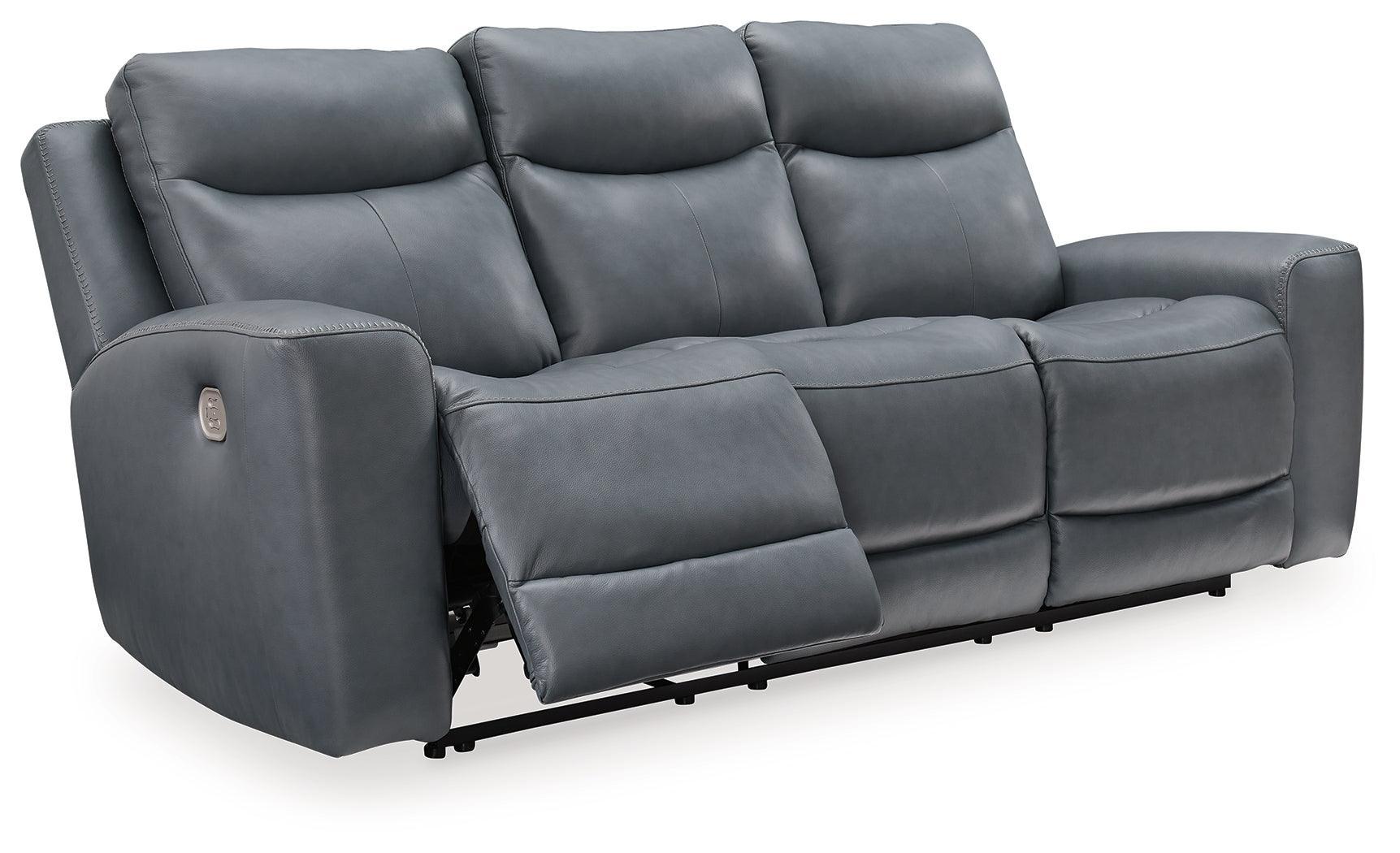 Mindanao Steel Leather Power Reclining Sofa