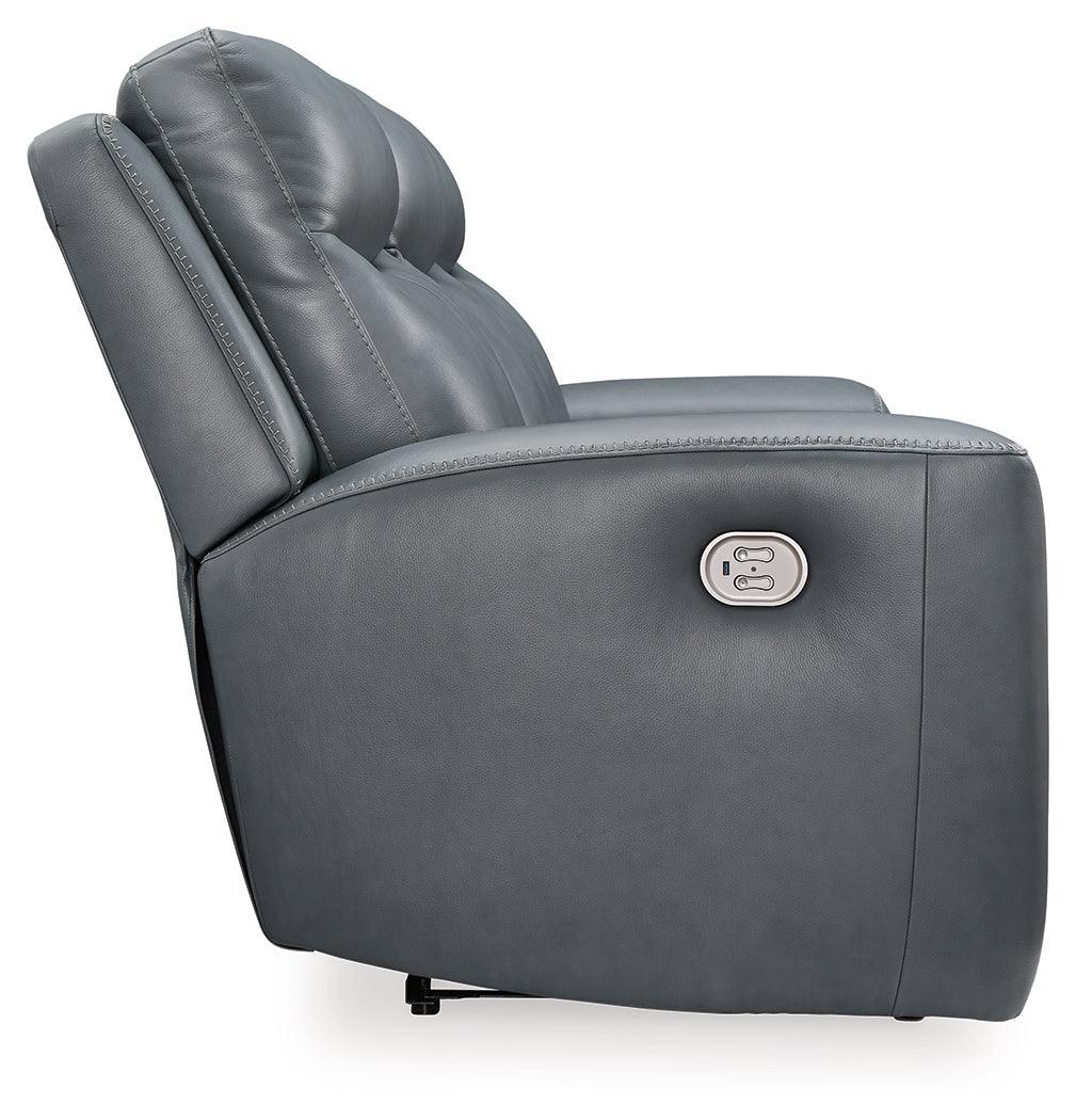 Mindanao Steel Leather Power Reclining Sofa