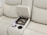 Mindanao Coconut Leather Power Reclining Loveseat With Console