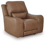 DeepWakes Caramel Leather Power Recliner