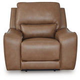 DeepWakes Caramel Leather Power Recliner