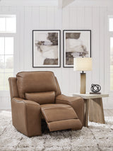 DeepWakes Caramel Leather Power Recliner