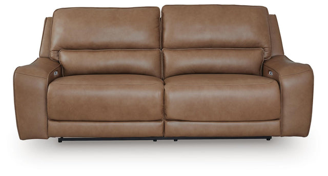 DeepWakes Caramel Leather 2-Piece Reclining Loveseat view 2