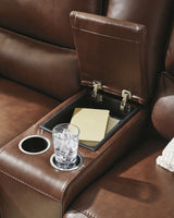 DeepWakes Canyon Leather Power Reclining Loveseat with Console