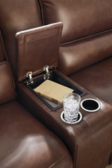 DeepWakes Canyon Leather 3-Piece Power Reclining Sectional with Chaise