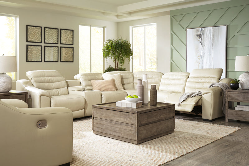 Center Cream Line 6-Piece Sectional With Recliner