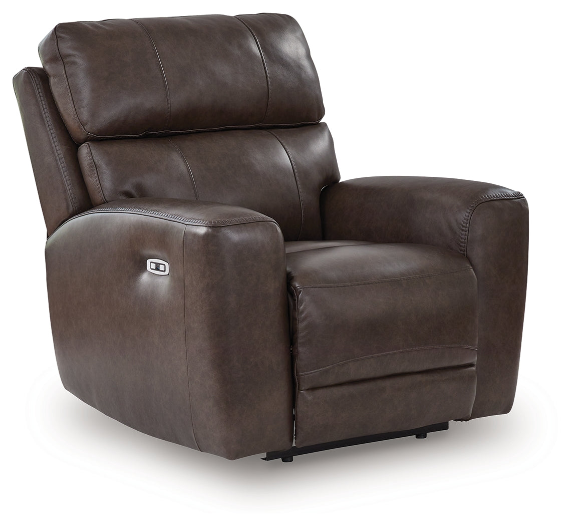 Crossplex Smoke Leather Power Recliner