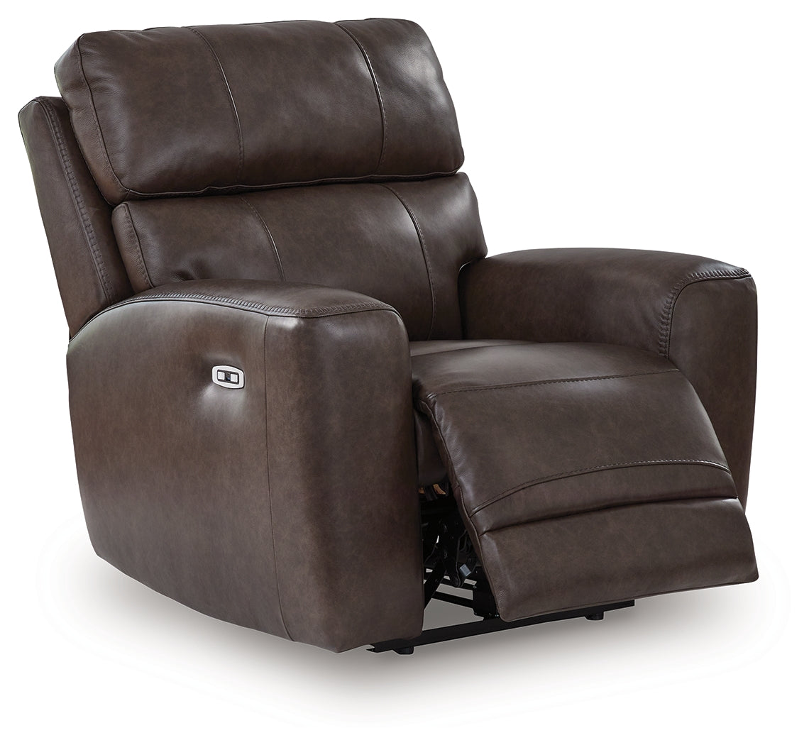 Crossplex Smoke Leather Power Recliner