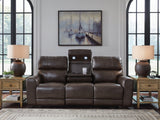 Crossplex Smoke Leather Power Reclining Sofa