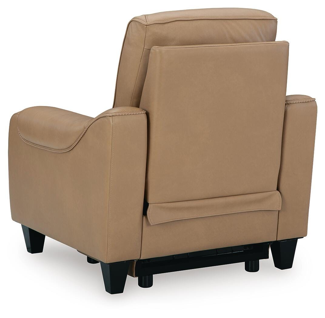 Mosswell Toffee Leather Power Recliner