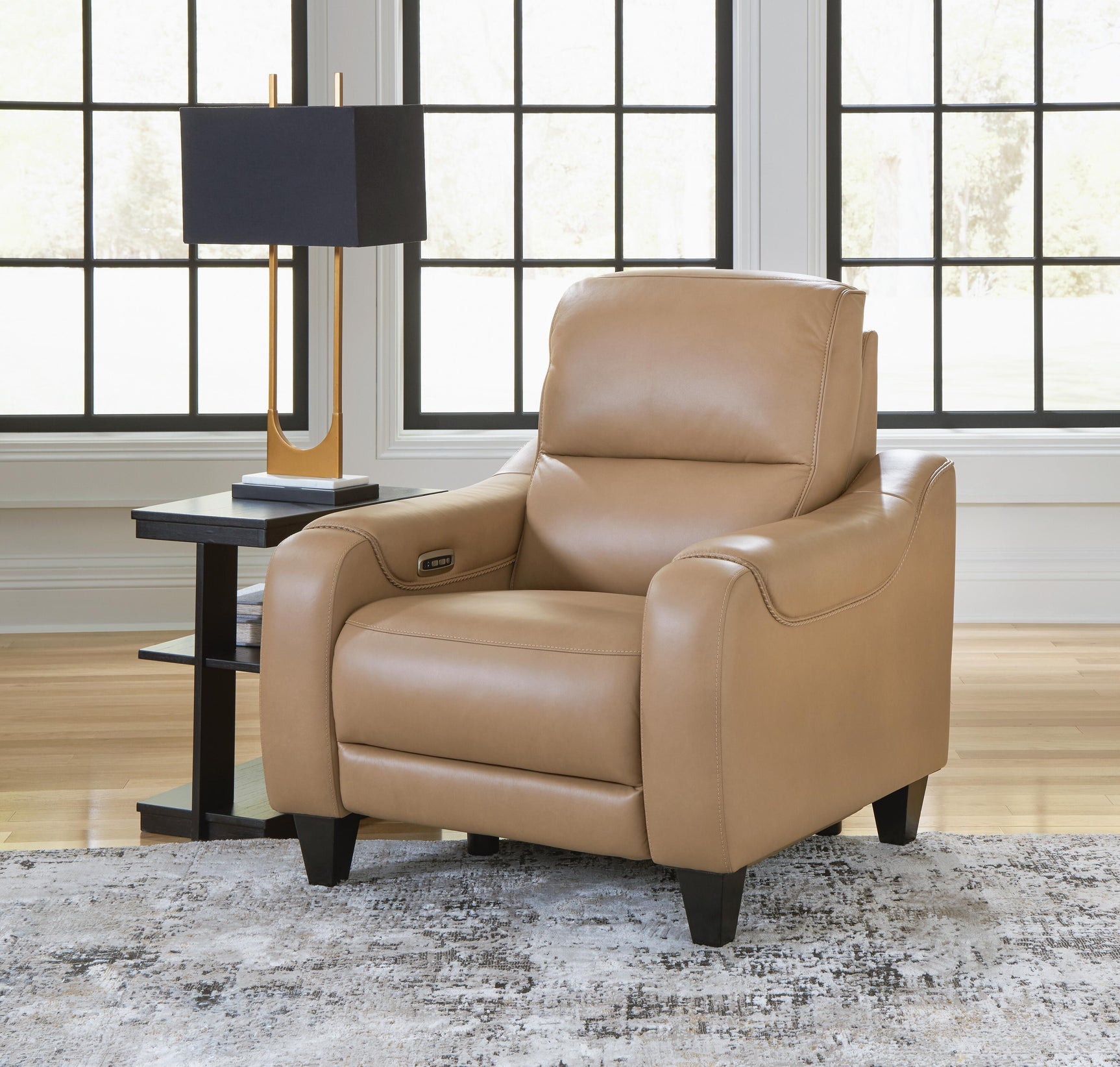 Mosswell Toffee Leather Power Recliner