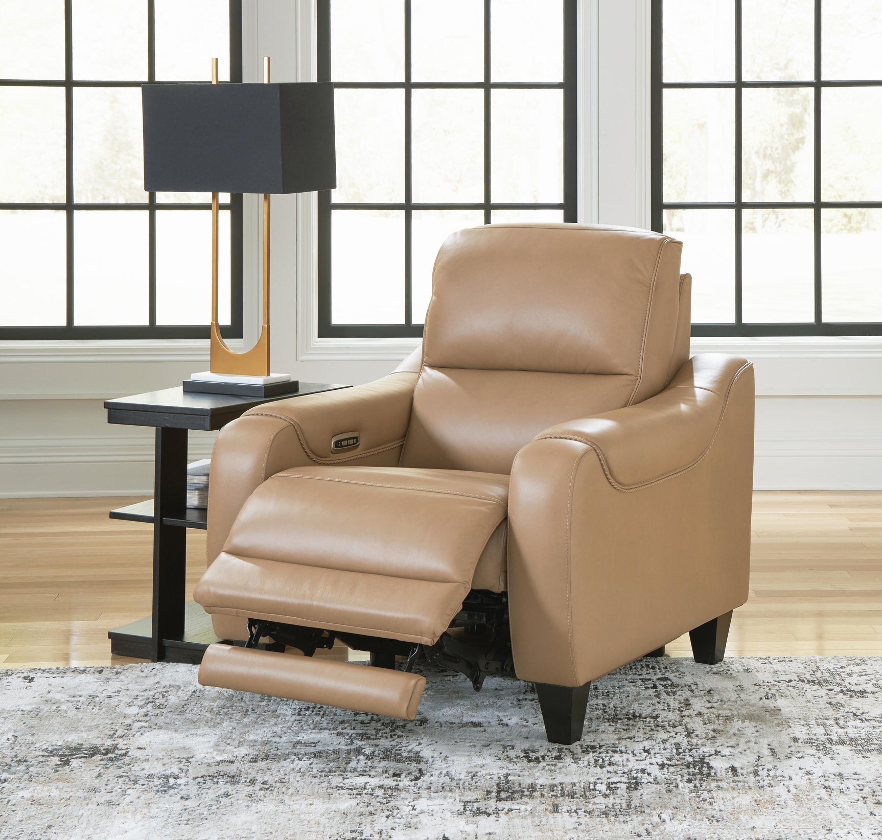 Mosswell Toffee Leather Power Recliner