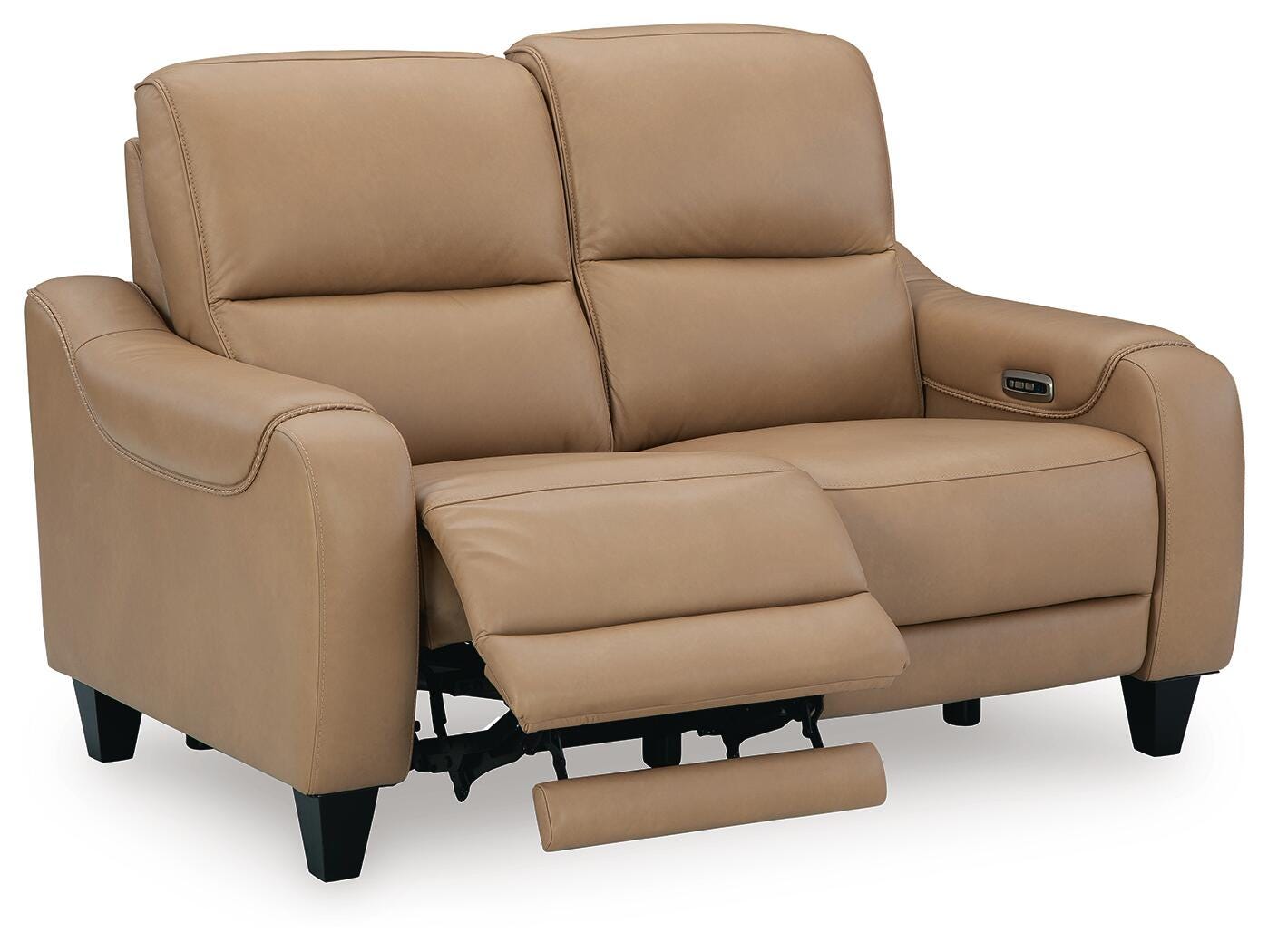 Mosswell Toffee Leather Power Reclining Loveseat