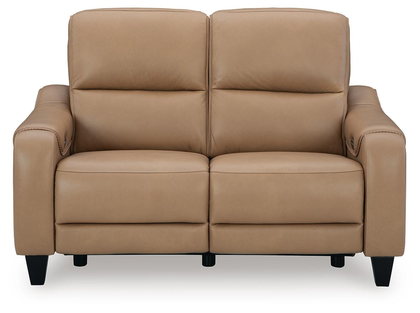 Mosswell Toffee Leather Power Reclining Loveseat