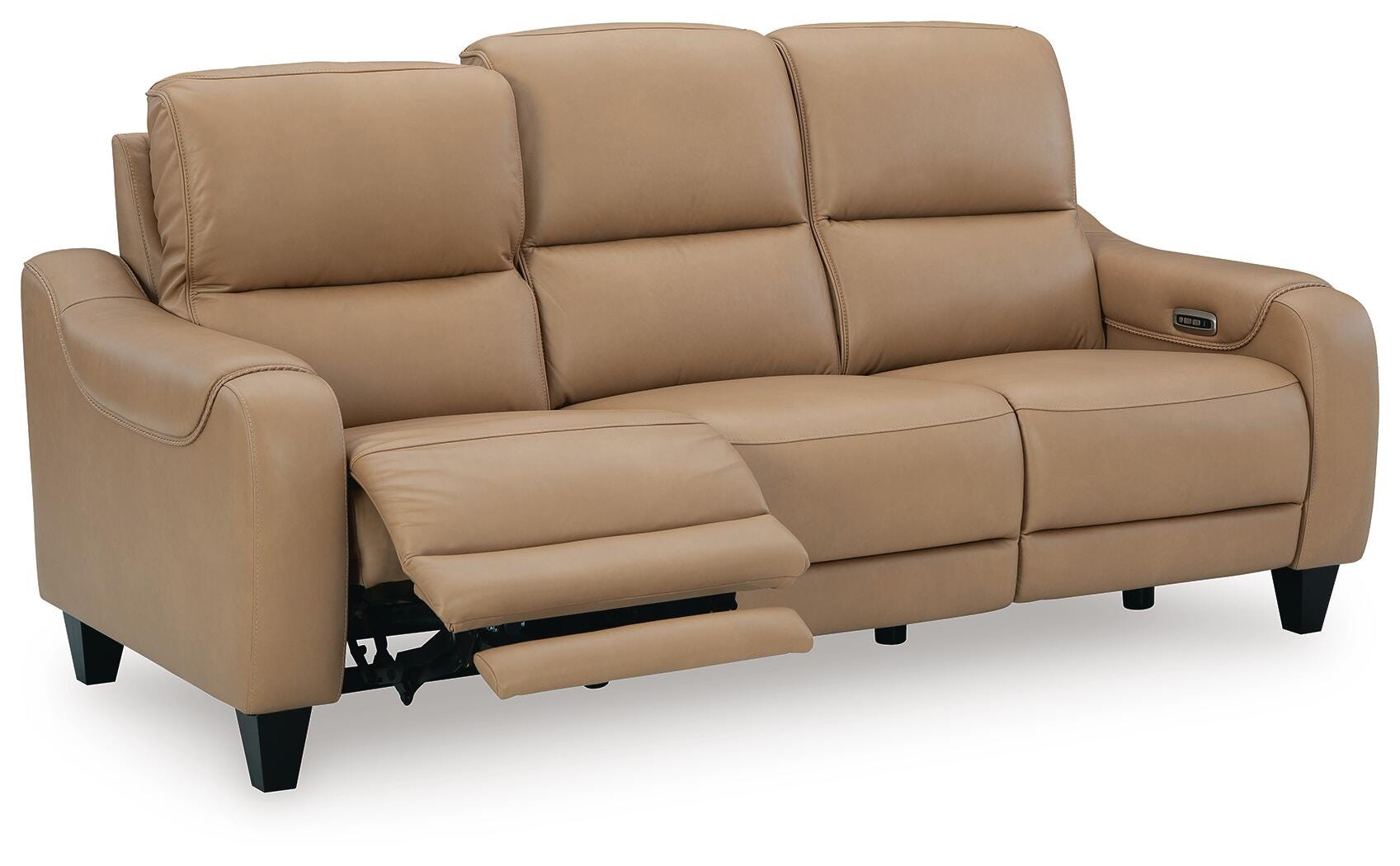 Mosswell Toffee Leather Power Reclining Sofa