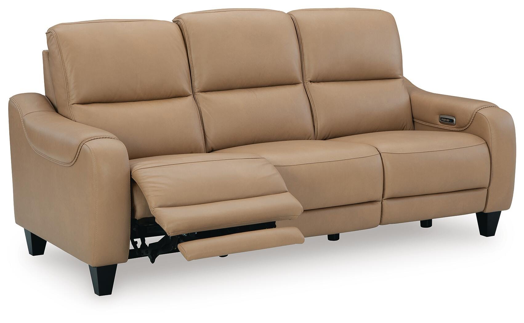 Mosswell Toffee Leather Power Reclining Sofa