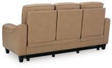 Mosswell Toffee Leather Power Reclining Sofa