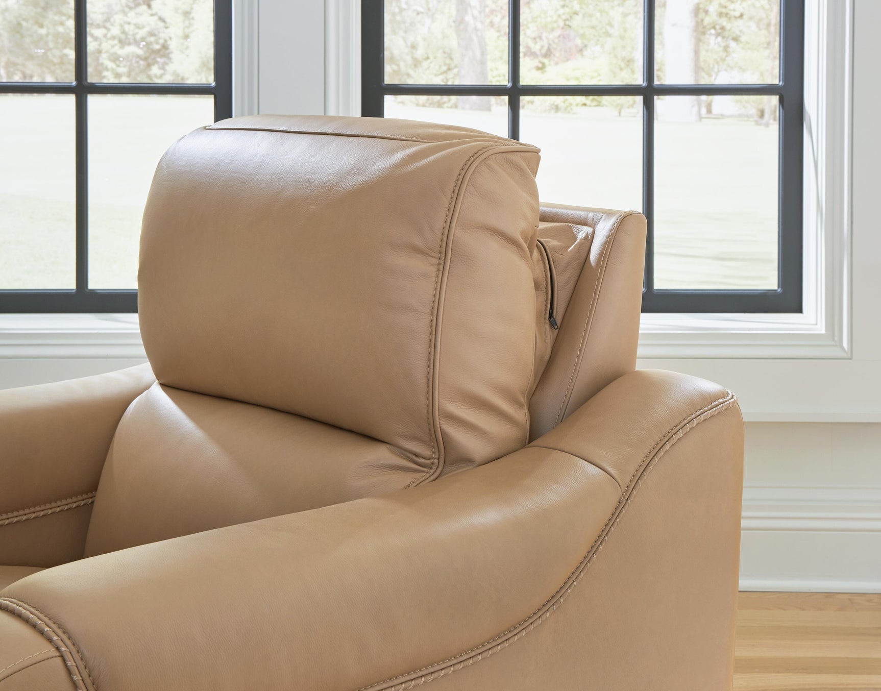 Mosswell Toffee Leather Power Recliner