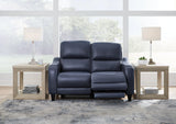 Mercomatic Ocean Leather Power Reclining Loveseat