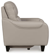 Mercomatic Gray Leather Power Recliner