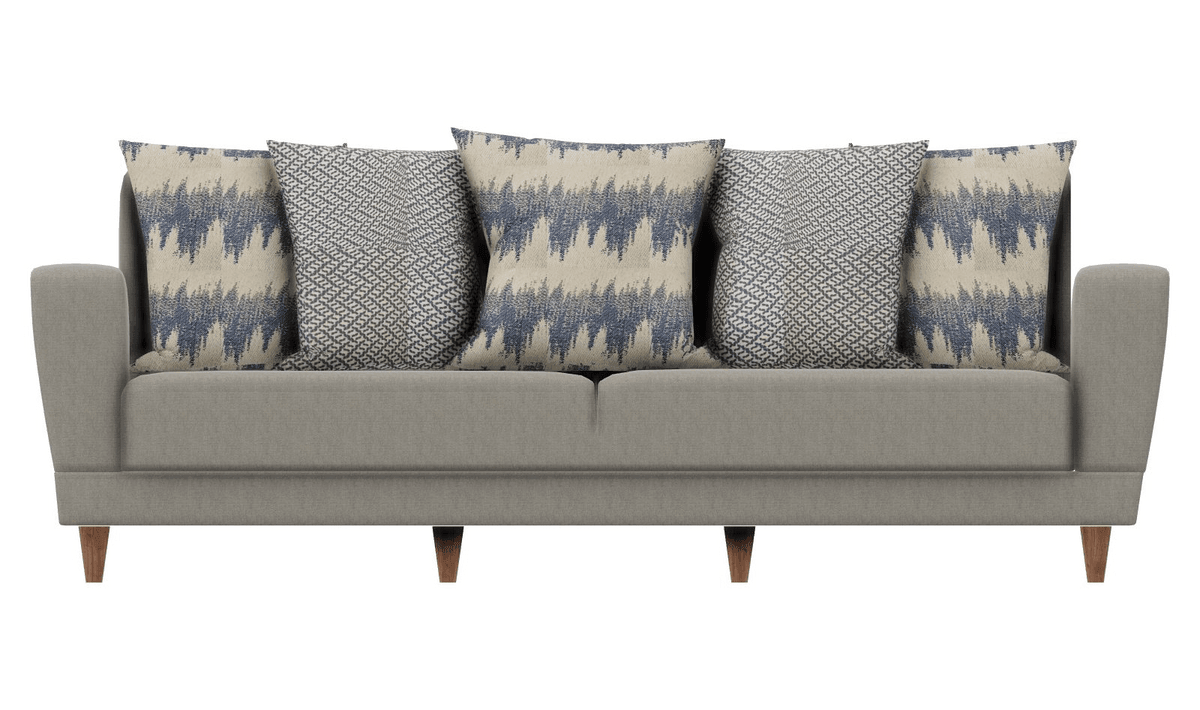 Dolce Padua Cream/blue 3-Seater Sofa Bed - Ella Furniture