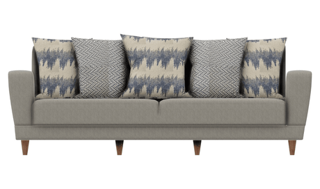 Dolce Padua Cream/blue 3-Seater Sofa Bed - Ella Furniture