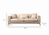 Vivian Ivory Velvet Sofa 89" & Loveseat 69"