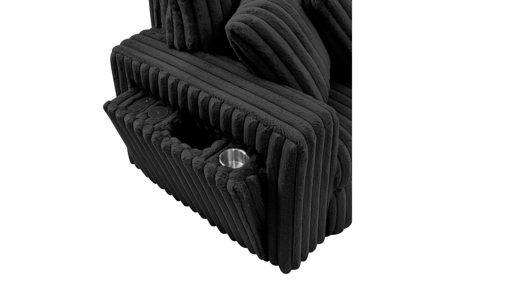 Rana Black Reclining Sectional