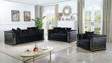 Stella Black Sofa, Loveseat, and Chair Set with Pillows Included from Ella Furniture