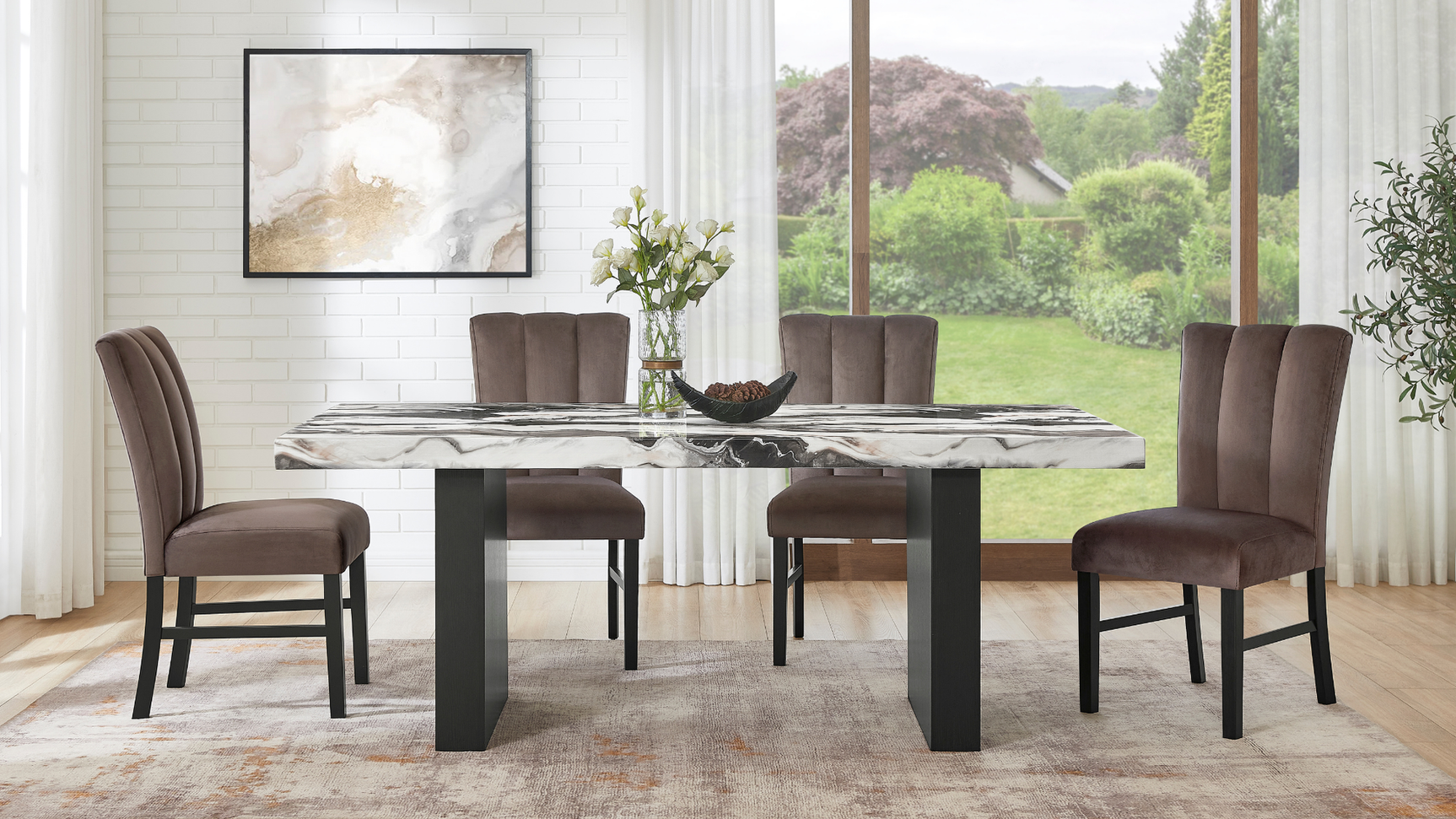 Cosmo Brown Dining Room Set