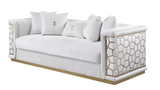 Stella White Sofa, Loveseat, and Chair Set with Pillows Included view 4