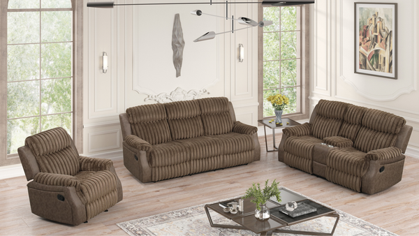Willow Brown 3-Piece Reclining Set