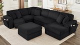 Rana Black Reclining Sectional