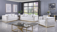 Stella White Sofa, Loveseat, and Chair Set with Pillows Included from Ella Furniture
