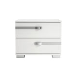 Volare Croco White Nightstand