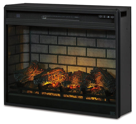 Entertainment Accessories Black Electric Infrared Fireplace Insert - Ella Furniture