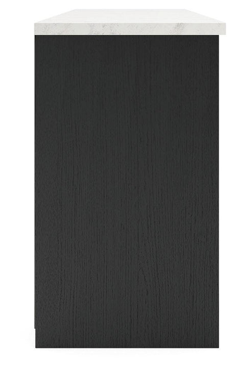 Cadmori Black/White 63" TV Stand view 9