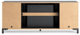 Cayberry Black 60" Tv Stand With Electric Fireplace
