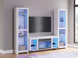 Brollevi White 3-Piece Entertainment Center