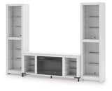 Brollevi White 3-Piece Entertainment Center