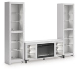 Brollevi White 3-Piece Entertainment Center