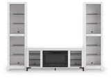 Brollevi White 3-Piece Entertainment Center