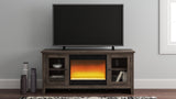 Arlenbry Gray 60" Tv Stand With Electric Fireplace W275W2 - Ella Furniture