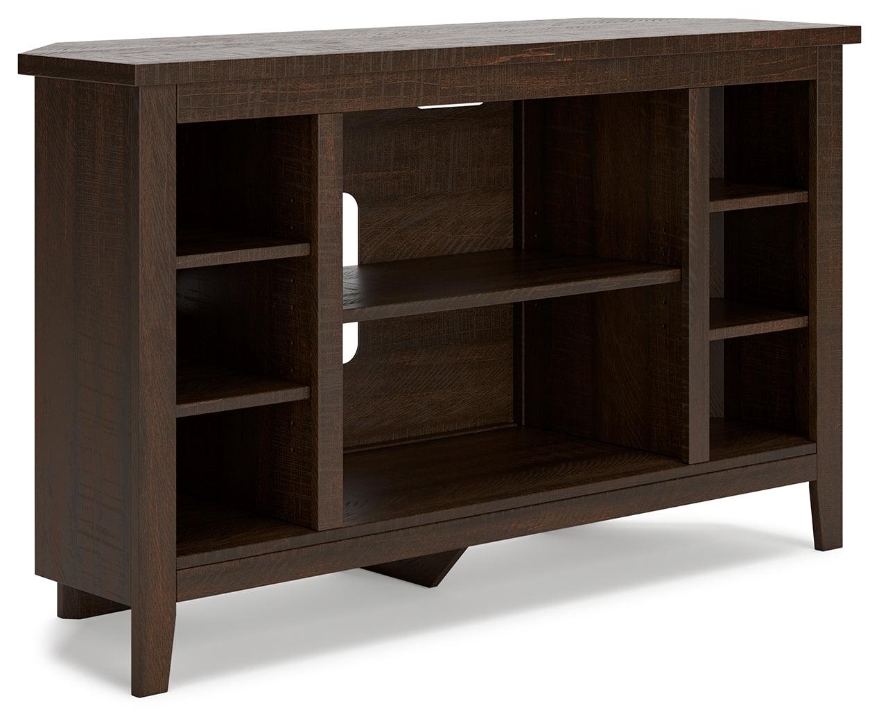 Camiburg Warm Brown Corner Tv Stand