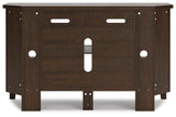 Camiburg Warm Brown Corner Tv Stand